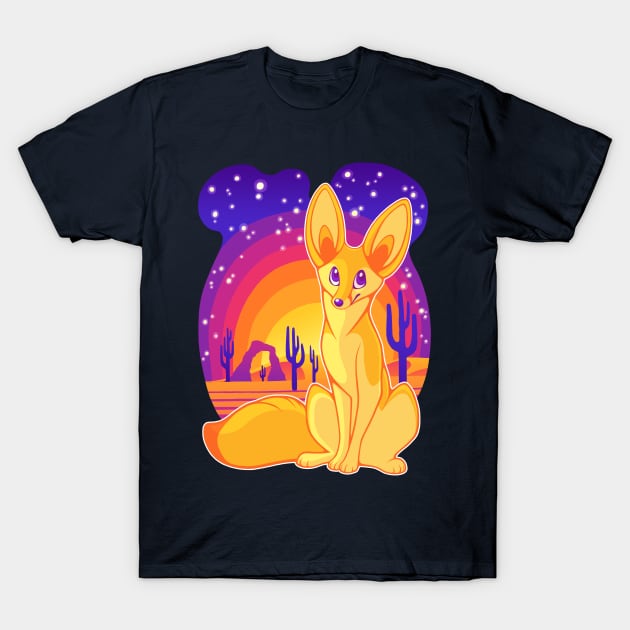 Fennec Fox T-Shirt by FlannMoriath